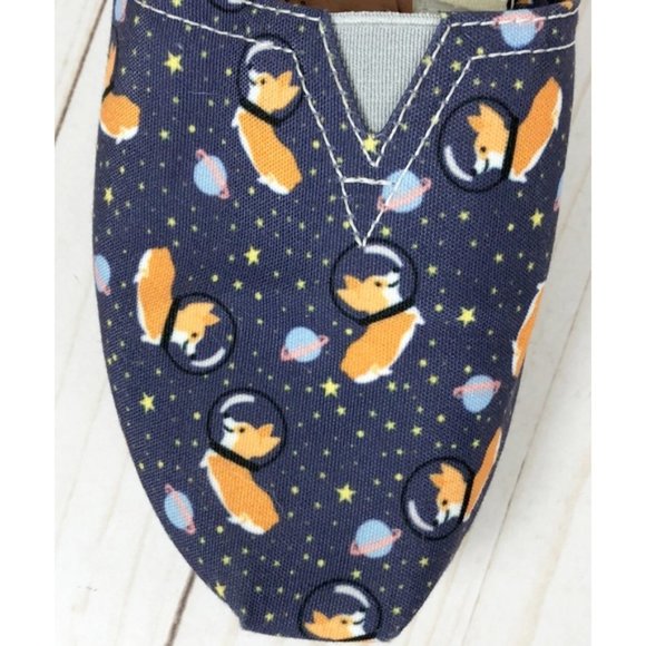 Groove Bags Space Corgi Slip-Ons Ballet Flats Loafers Dog Dogs Puppy Pups Tom's - Picture 9 of 15